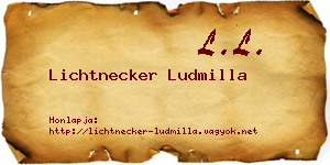 Lichtnecker Ludmilla névjegykártya